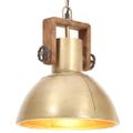 vidaXL Industriálna závesná lampa 25 W mosadzná 30 cm okrúhla E27
