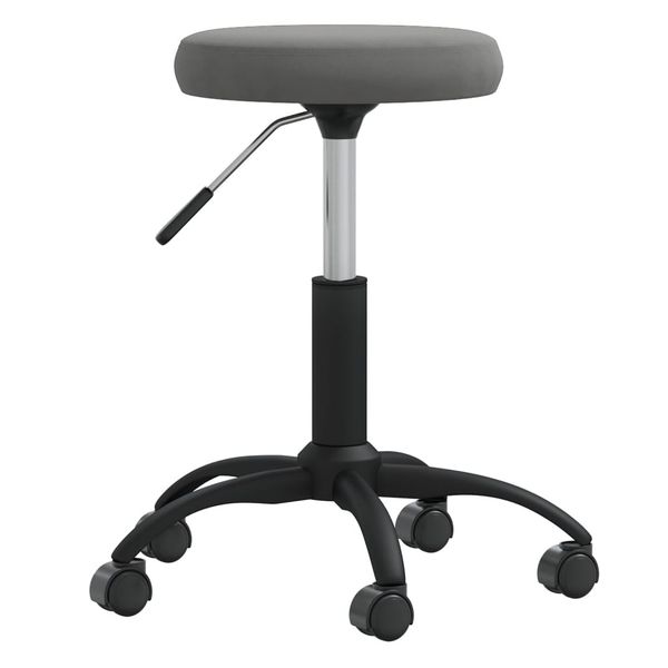 vidaXL Masážna stolička zamatová tmavosivá