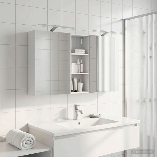 vidaXL Set kabinetov do kúpeľne s poličkou 3 pcs 130 x 14,5 x 70 cm