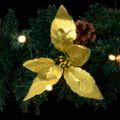 vidaXL Vianočný veniec s LED svetlami zelený 60 cm PVC