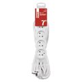 Predlžovací kábel EMOS P0517R / 7 m / 5 zásuviek / biely / PVC / 1,5 mm2