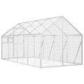 vidaXL Voliéra strieborná 1,79x4x1,85 m hliník