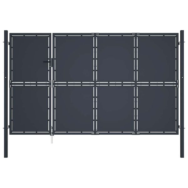 vidaXL Záhradná brána z ocele 350x150 cm antracitová