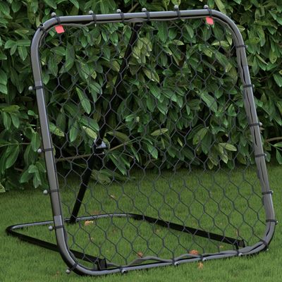 vidaXL Futbalové odrážadlo nastaviteľné čierne 84x73x60-80 cm oceľ