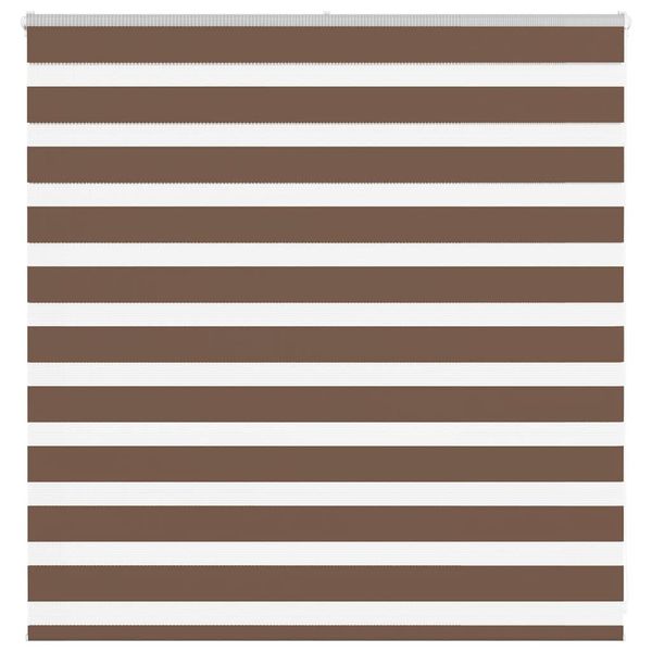 vidaXL Zebra roleta hnedá 140x100 cm šírka látky 135,9 cm polyester
