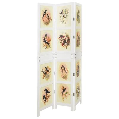 vidaXL Romdivider Panel Biela 106 x 165 cm MDF