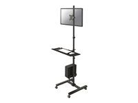 Vozík - pre LCD displej / PC vybavenie - čierna - veľkosť obrazovky: 10"-32"