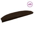 vidaXL Samolepiace schodové rohože 15 ks 80 x 24,5 x 3,5 cm Hnedá