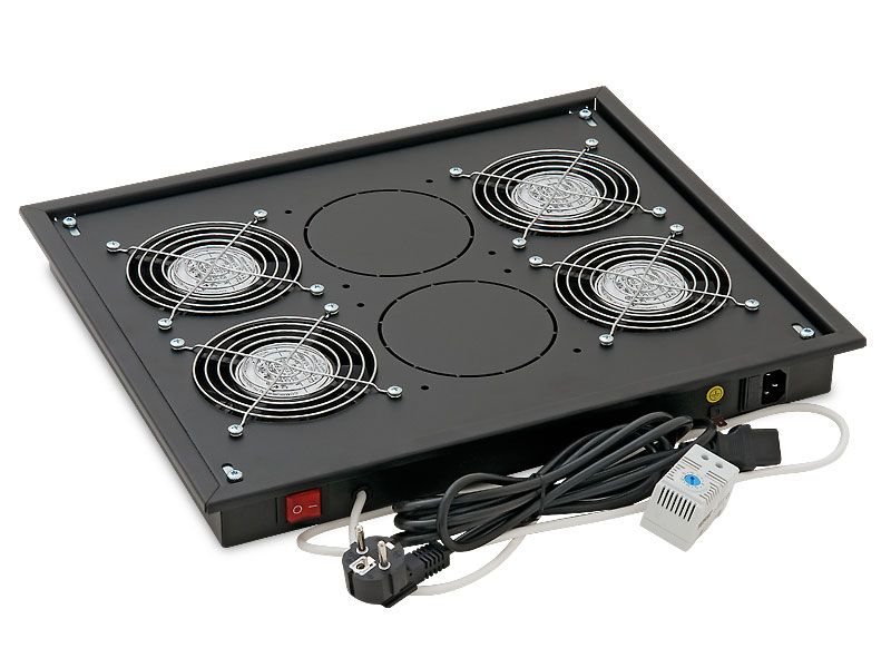 Vent.j. horný (spodný) 4x ventilátor 220V/92W Čierna