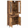 vidaXL Highboard 2 ks Staré drevo 69,5 x 34 x 180 cm Kompozitné drevo