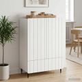 vidaXL Servírovacia skriňa Biela 66 x 34,5 x 97 cm Kompozitné drevo