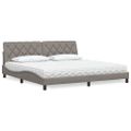 vidaXL Posteľ s matracom sivohnedá 200x200 cm látka