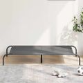 vidaXL vyvýšená posteľ pre psa sivá 130x80x20 cm textil a oceľ