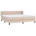 vidaXL Boxspring posteľ s matracom kapučínová 200x200 cm umelá koža