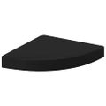 vidaXL Plávajúce rohové police 4 ks, čierne 25x25x3,8 cm, MDF