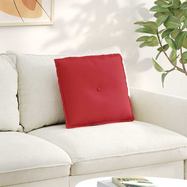 vidaXL Poduška na chrbát Červená 50 x 19 x 45 cm látka