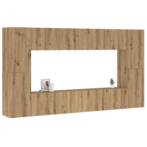VidaXL 8 dielna súprava nástennej TV skrinky Artisan Oak