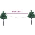 vidaXL Vianočné stromčeky k chodníku 6 ks viacfarebné LED 45 cm PVC