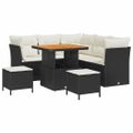 vidaXL Súprava záhradných pohoviek 8 ks 5-Počet miest Čierna a krémová