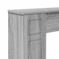 vidaXL Rám krbu Sivý Sonoma 100 x 20 x 100 cm Kompozitné drevo
