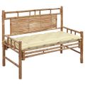 vidaXL Záhradná lavička s podložkou 120 cm bambus