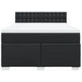 vidaXL Boxspring posteľ s matracom čierna 140x200 cm umelá koža