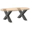 vidaXL Nohy konferenčného stolíka v tvare X, 2 ks, antracitové, 70 x (42-43) cm, oceľ