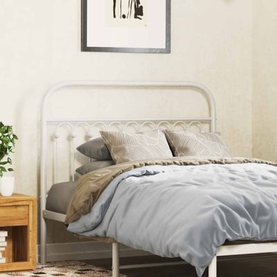 vidaXL Kovové náhradné čelo postele biele 107 cm