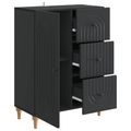 vidaXL Servírovacia skriňa Čierna 66 x 34,5 x 90 cm Kompozitné drevo