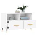 vidaXL TV skrinka biela 80x36x50 cm spracované drevo