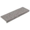 vidaXL Schodové rohože 15 ks 65x21x4 cm sivé s obdĺžnikovým okrajom