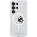 Puzdro Karl Lagerfeld IML Peekaboo Choupette MagSafe pre Samsung Galaxy S26 Ultra priehľadné