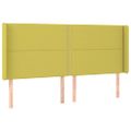 vidaXL Čelo postele so záhybmi zelený 203x16x118/128 cm látka