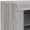 vidaXL Komoda s LED svetlami sivá sonoma 202x37x67 cm