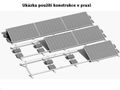 Hlinená FV podpera na plochú strechu JIH 15° + EPDM /1240x327 mm/
