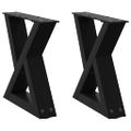 vidaXL Nohy konferenčného stolíka 2 ks čierne 30 x (30-31,3) cm oceľové