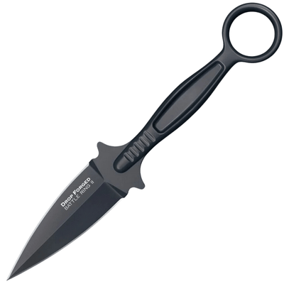 Cold Steel 36MF Drop Forged Battle Ring II taktický nôž- dýka 8,8 cm, oceľ, šedá, puzdro Secure-Ex