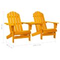 vidaXL Záhradné stoličky Adirondack+stolík, jedľový masív, oranžové