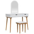 vidaXL Sada toaletného stolíka FAUSKE 3 ks Biela 100 x 50 x 143 cm