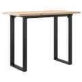 vidaXL Jedálenský stolík v tvare O 100x50x75,5 cm borovica a oceľ