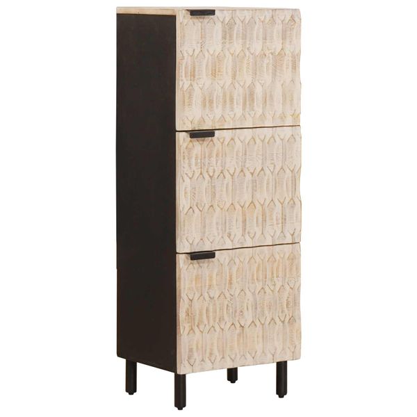 vidaXL Highboard s dverami Biele umývanie dokončenie 40 x 33 x 110 cm