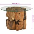 vidaXL Konferenčný stolík, tíkový masív, naplavené drevo 60 cm