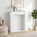 vidaXL Rám krbu Biela 100 x 20 x 100 cm Kompozitné drevo