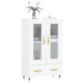 vidaXL Vysoká skrinka biela 69,5x31x115 cm kompozitné drevo