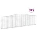vidaXL Oblúkové gabiónové koše 15 ks 400x30x100/120cm pozinkov. železo