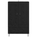 vidaXL Highboard Čierny dub 69,5 x 31 x 115 cm Kompozitné drevo
