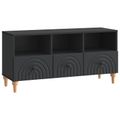 vidaXL TV skrinka 102 x 34,5 x 50 cm Čierny Konštruované drevo