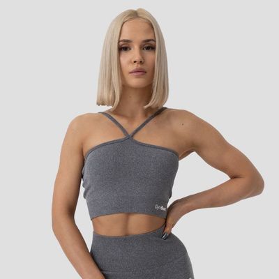 Športová podprsenka Halter FLO Grey - GymBeam, veľkosť XL, veľkosť oblečenia XL