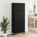 vidaXL Highboard 2 ks Čierny dub 69,5 x 34 x 180 cm