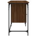 vidaXL Počítačový stôl hnedý dub 131x48x75 cm kompozitné drevo